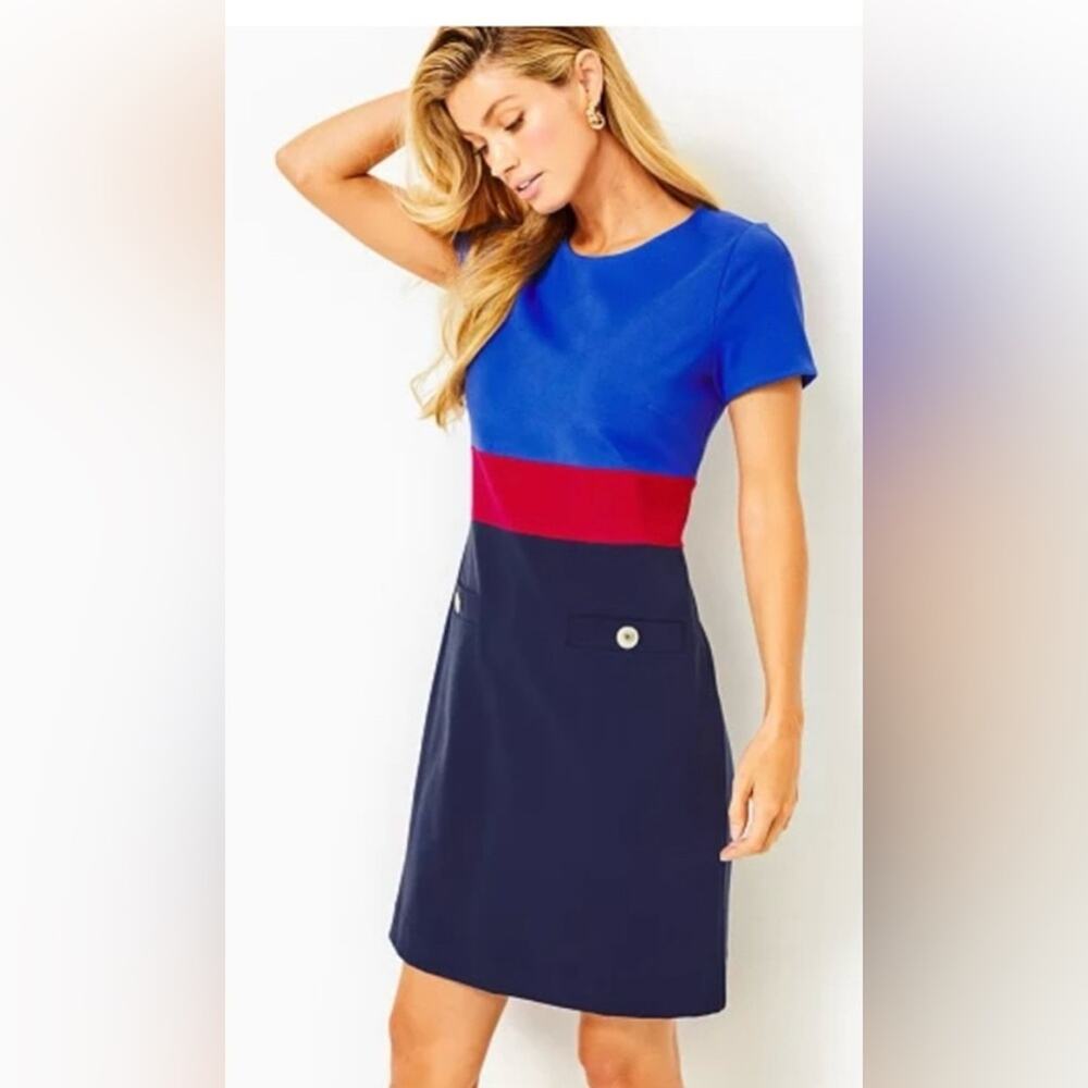 Lilly Pulitzer Emerson Shift Dress Short Sleeve Size 14 EUC Classic Preppy Style